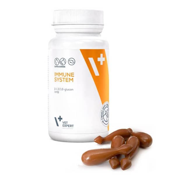 VETEXPERT IMMUNE SYSTEM papildbarība suņiem kaķiem Imunitāte KAPS N30